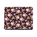 Vintage Pink Rose Floral Pattern Print Bifold Wallet