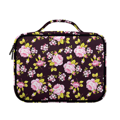 Vintage Pink Rose Floral Pattern Print Briefcase Bible Bag