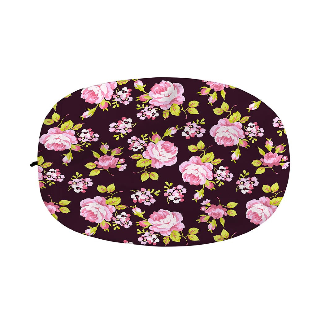 Vintage Pink Rose Floral Pattern Print Car Side Mirror Covers