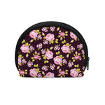 Vintage Pink Rose Floral Pattern Print Coin Purse