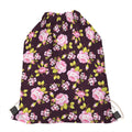 Vintage Pink Rose Floral Pattern Print Drawstring Bag