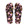 Vintage Pink Rose Floral Pattern Print Flip Flops