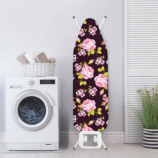 Vintage Pink Rose Floral Pattern Print Ironing Board Cover