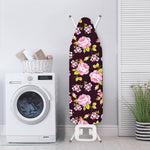 Vintage Pink Rose Floral Pattern Print Ironing Board Cover