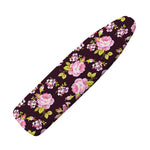 Vintage Pink Rose Floral Pattern Print Ironing Board Cover