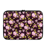 Vintage Pink Rose Floral Pattern Print Laptop Sleeve