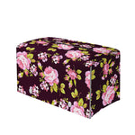 Vintage Pink Rose Floral Pattern Print Leather Tissue Box Cover