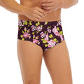 Vintage Pink Rose Floral Pattern Print Men's Briefs
