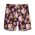 Vintage Pink Rose Floral Pattern Print Men's Athletic Shorts