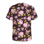 Vintage Pink Rose Floral Pattern Print Men's Sports T-Shirt