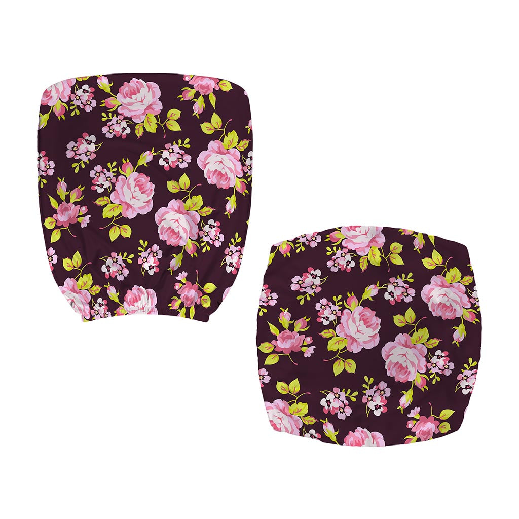 Vintage Pink Rose Floral Pattern Print Office Chair Cover