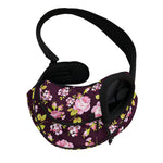 Vintage Pink Rose Floral Pattern Print Pet Sling Carrier