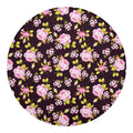 Vintage Pink Rose Floral Pattern Print Round Blanket