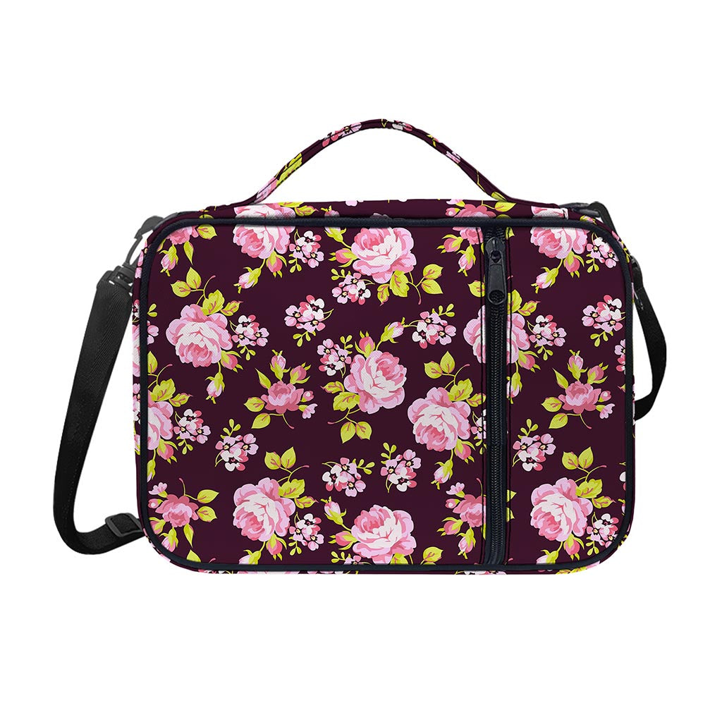 Vintage Pink Rose Floral Pattern Print Shoulder Strap Bible Bag