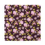 Vintage Pink Rose Floral Pattern Print Silk Bandana