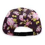 Vintage Pink Rose Floral Pattern Print Snapback Cap