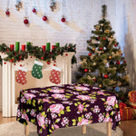 Vintage Pink Rose Floral Pattern Print Tablecloth