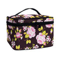 Vintage Pink Rose Floral Pattern Print Travel Makeup Bag