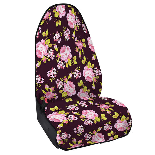 Vintage Pink Rose Floral Pattern Print Waterproof Car Seat Cover
