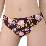 Vintage Pink Rose Floral Pattern Print Women's Panties