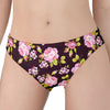 Vintage Pink Rose Floral Pattern Print Women's Panties