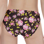 Vintage Pink Rose Floral Pattern Print Women's Panties