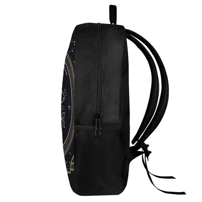Vintage Pisces Zodiac Sign Print 17 Inch Backpack