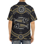 Vintage Pisces Zodiac Sign Print Aloha Shirt