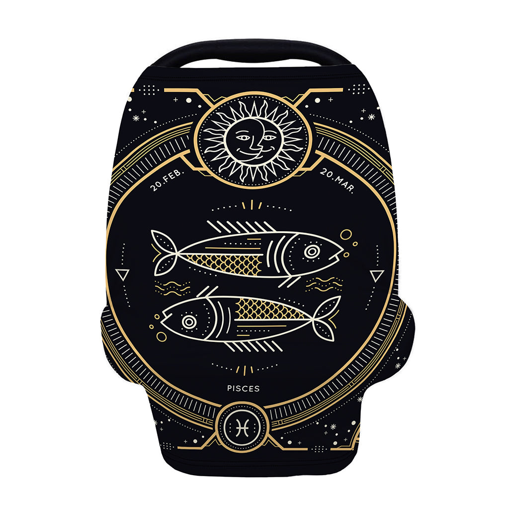 Vintage Pisces Zodiac Sign Print Baby Seat Cover
