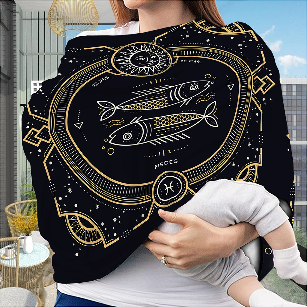 Vintage Pisces Zodiac Sign Print Baby Seat Cover