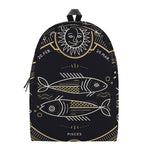 Vintage Pisces Zodiac Sign Print Backpack