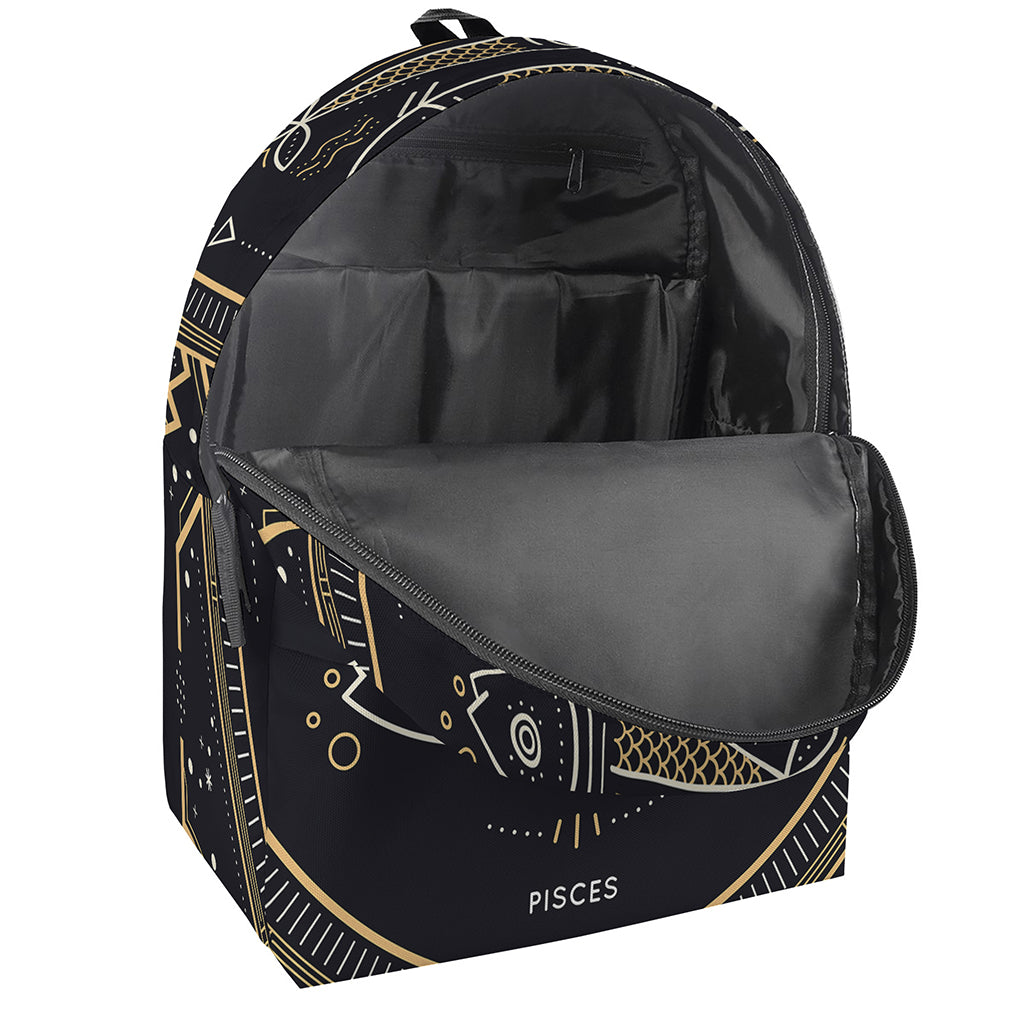 Vintage Pisces Zodiac Sign Print Backpack