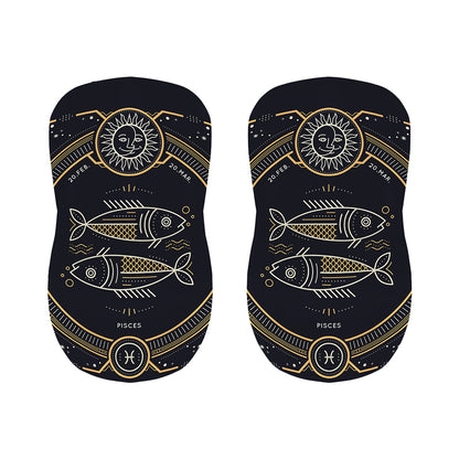 Vintage Pisces Zodiac Sign Print Bar Stool Covers