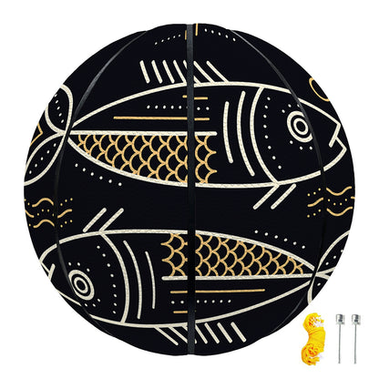 Vintage Pisces Zodiac Sign Print Basketball