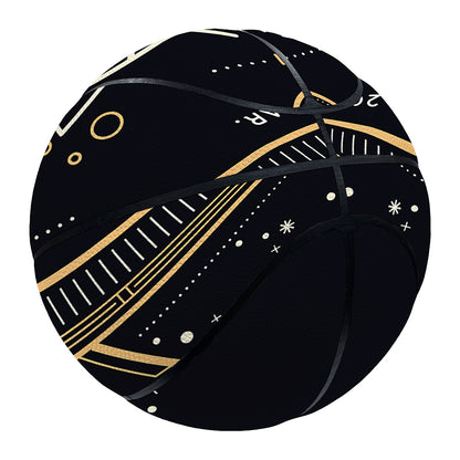 Vintage Pisces Zodiac Sign Print Basketball