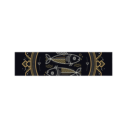 Vintage Pisces Zodiac Sign Print Bed Runner