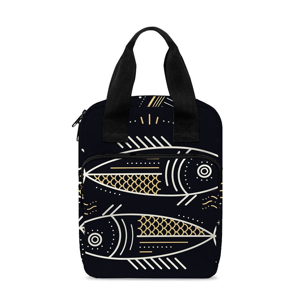 Vintage Pisces Zodiac Sign Print Bible Tote Bag
