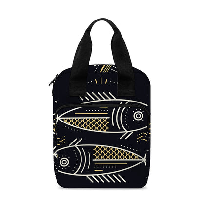 Vintage Pisces Zodiac Sign Print Bible Tote Bag