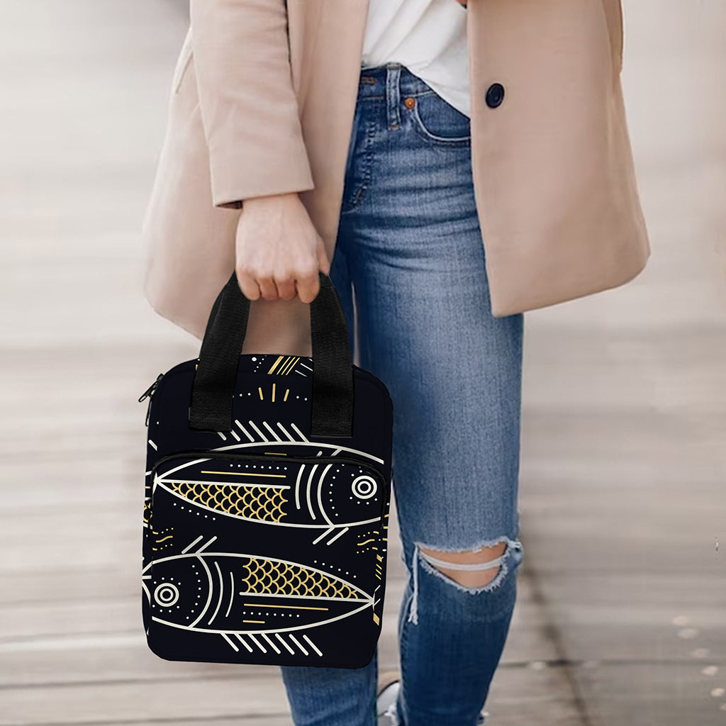 Vintage Pisces Zodiac Sign Print Bible Tote Bag