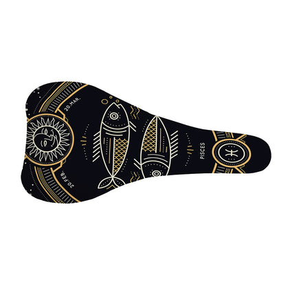 Vintage Pisces Zodiac Sign Print Bicycle Seat Cover