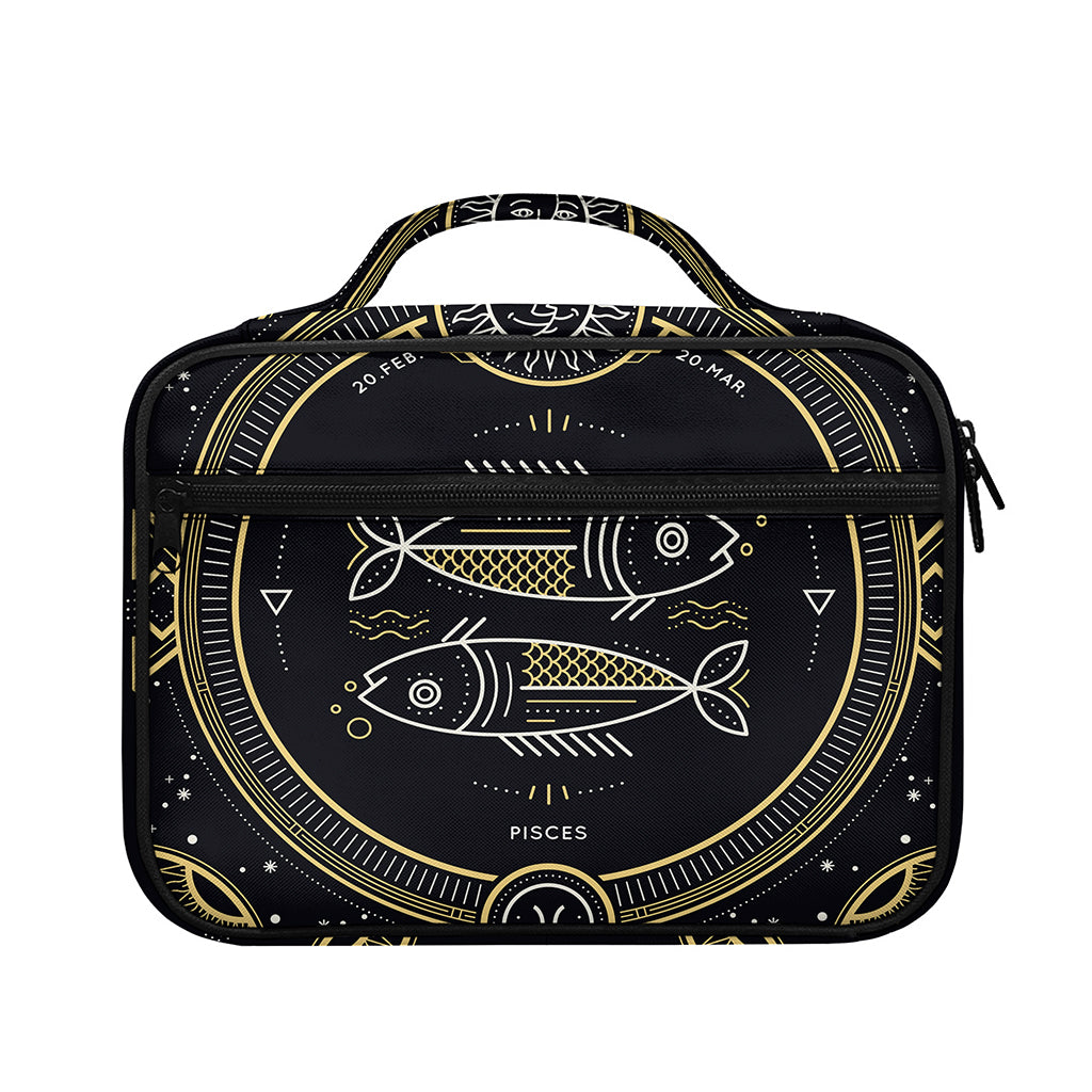 Vintage Pisces Zodiac Sign Print Briefcase Bible Bag