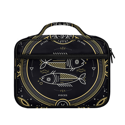 Vintage Pisces Zodiac Sign Print Briefcase Bible Bag