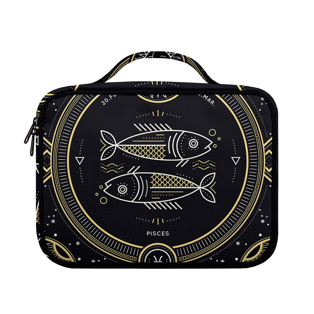 Vintage Pisces Zodiac Sign Print Briefcase Bible Bag