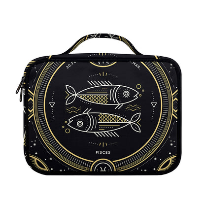 Vintage Pisces Zodiac Sign Print Briefcase Bible Bag