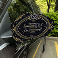 Vintage Pisces Zodiac Sign Print Car Side Mirror Covers