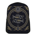 Vintage Pisces Zodiac Sign Print Casual Backpack