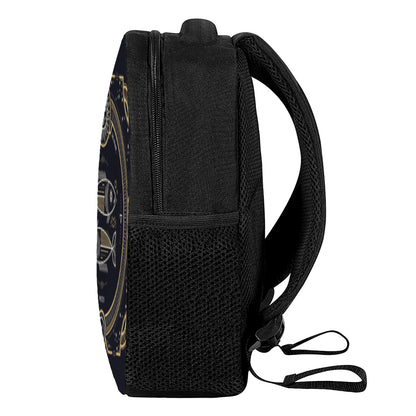 Vintage Pisces Zodiac Sign Print Casual Backpack