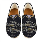 Vintage Pisces Zodiac Sign Print Casual Shoes