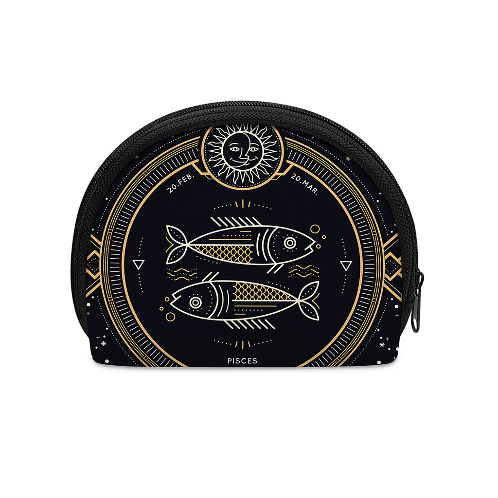 Vintage Pisces Zodiac Sign Print Coin Purse
