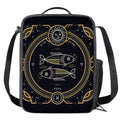 Vintage Pisces Zodiac Sign Print Crossbody Lunch Bag